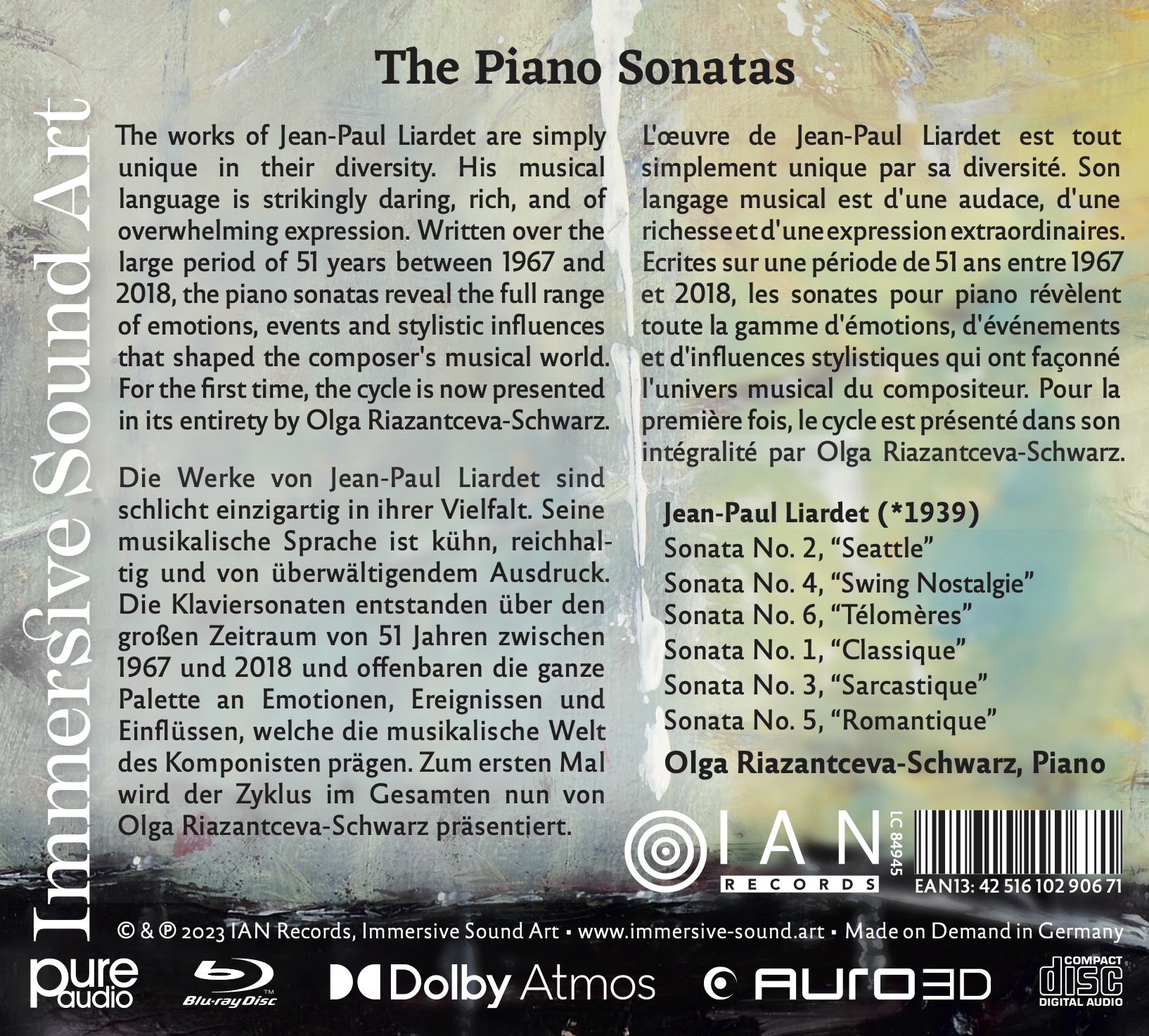 Olga Riazantceva-Schwarz - Jean–Paul Liardet: The Piano Sonatas – Bild 2